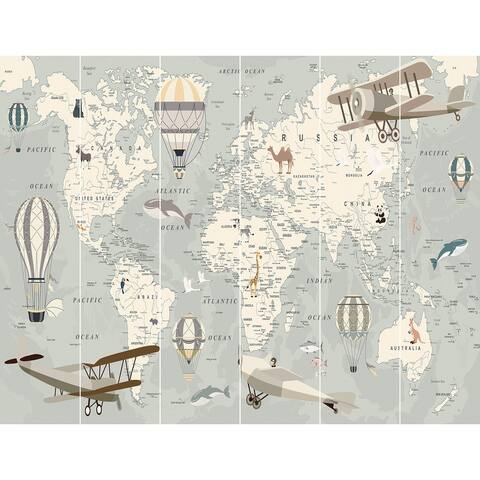 Map of the World Wall Mural