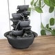preview thumbnail 3 of 10, 10.6-Inch H 4-Tier Bowls Cascading Tabletop Fountain with LED Light