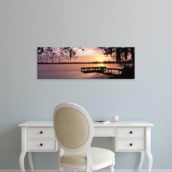 Easy Art Prints Panoramic Images's 'USA, Florida, Orlando, Koa Campground, Lake Whippoorwill, Sunrise' Canvas Art