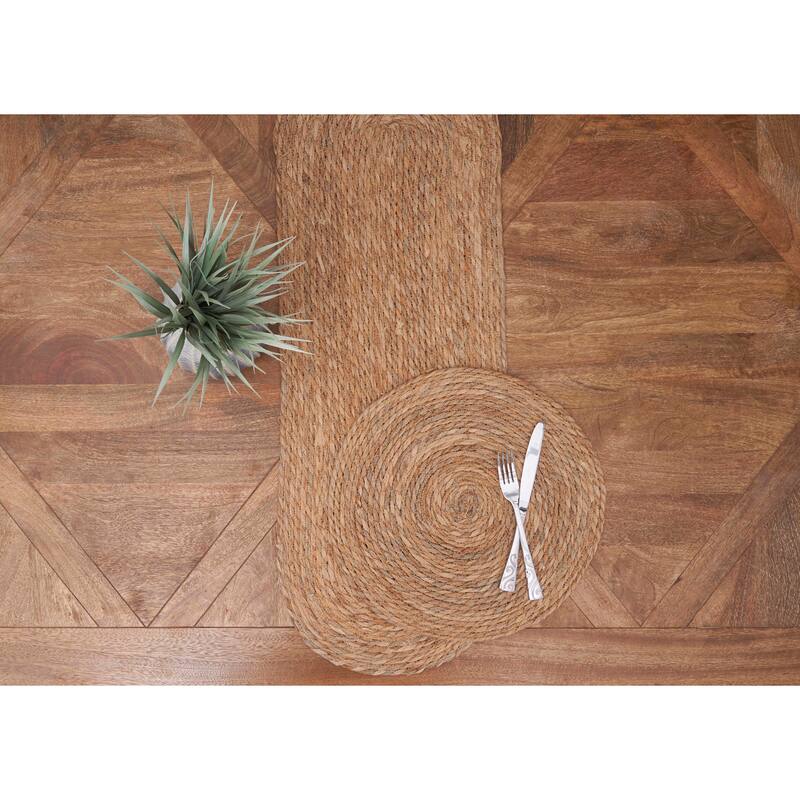 Midnight Seagrass Round Placemat Set of 6