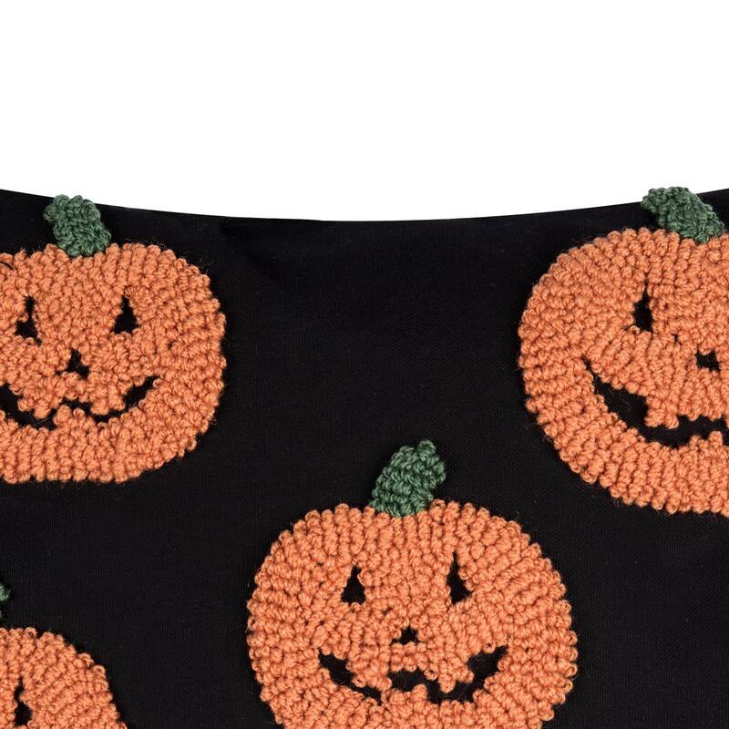 Pumpkin Party Hooked Pillow