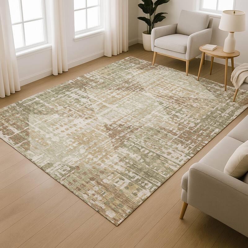 Premium Washable Super Soft Hatch Diamond Mayfield Rug
