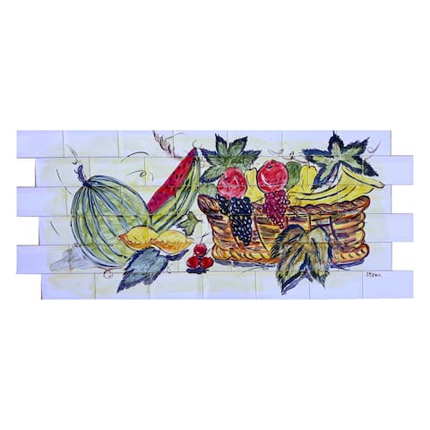 42x18 Subway Tile Kitchen Backsplash Design 42pc Mosaic Wall Mural