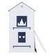 preview thumbnail 17 of 28, Twin Size Bunk House Bed with Playful Windows, Tent, and Slide - Stylish & Design for Fun and Functional Bedrooms, Blue+White
