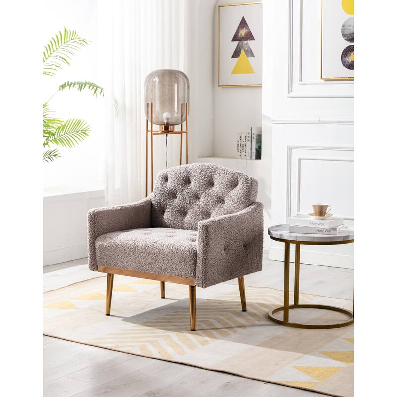 Tufted Decorative Fabric Armchair