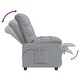 preview thumbnail 7 of 6, vidaXL Massage Chair Light Gray Fabric - 29.1" x 39" x 40.2"