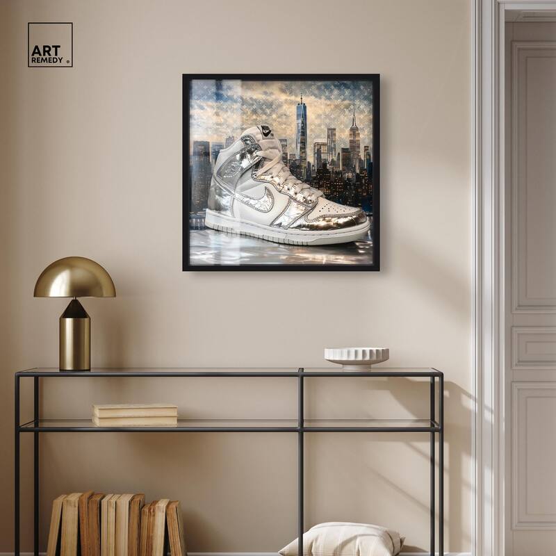 NYC Metallic Sneaker Shadowbox by Art Remedy