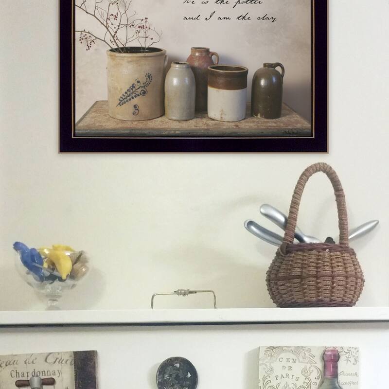 TrendyDecor4U Farmhouse "He is the Potter" Framed Print Wall Art by Billy Jacobs