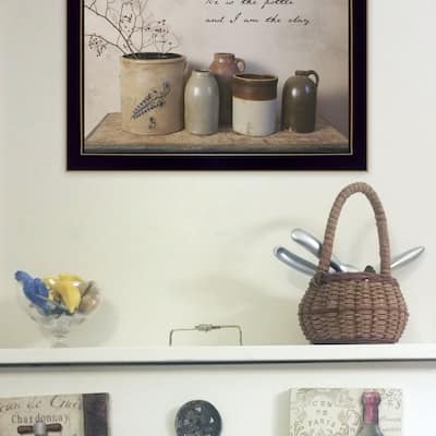 TrendyDecor4U Farmhouse "He is the Potter" Framed Print Wall Art by Billy Jacobs