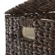 preview thumbnail 16 of 22, Large Laundry Hamper Basket w Lid and Liner Water Hyacinth