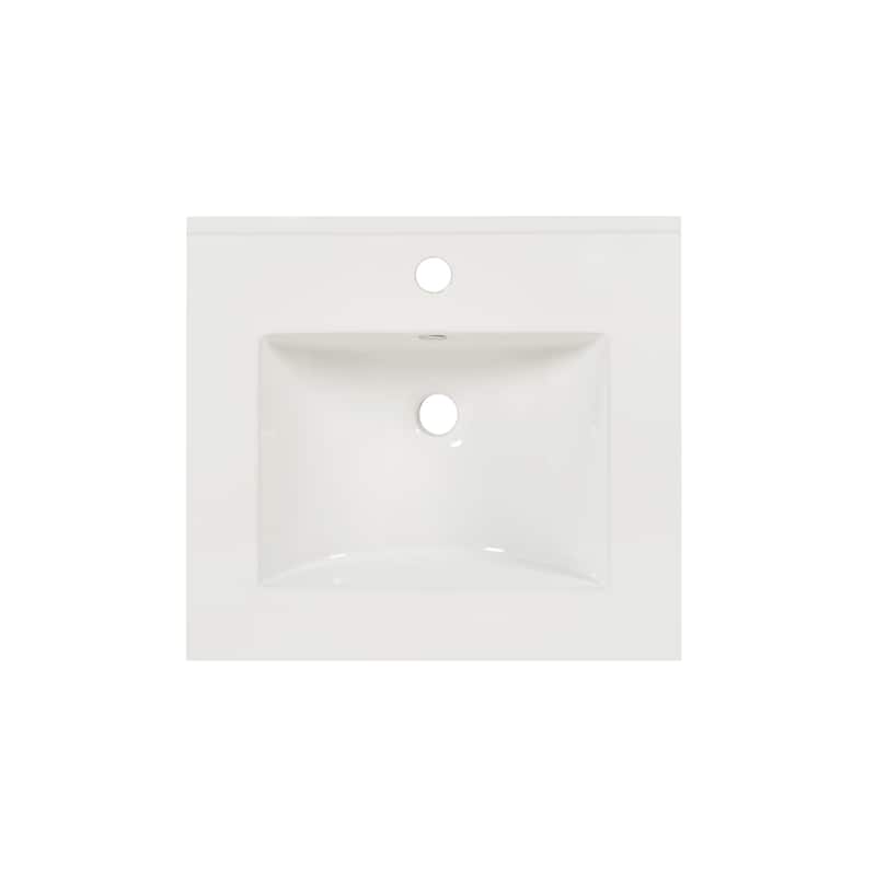 20-Inch Bathroom Vanity with Integrated Ceramic Sink
