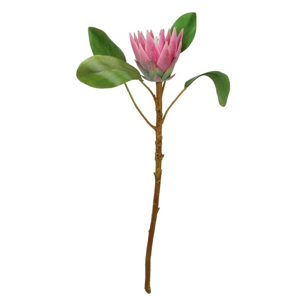 20" Artificial Long Stem Pink Tropical King Protea Flower Spray - N/A
