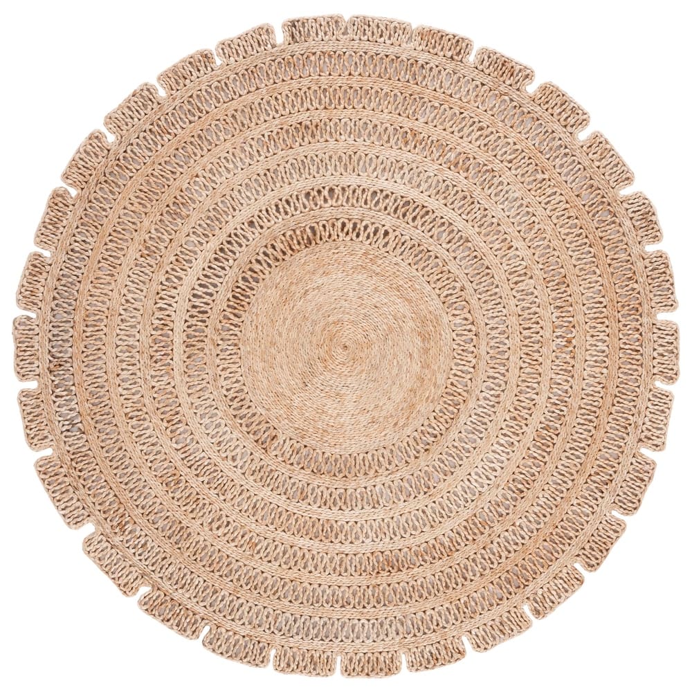 SAFAVIEH Natural Fiber Melba French Country Round Jute Rug