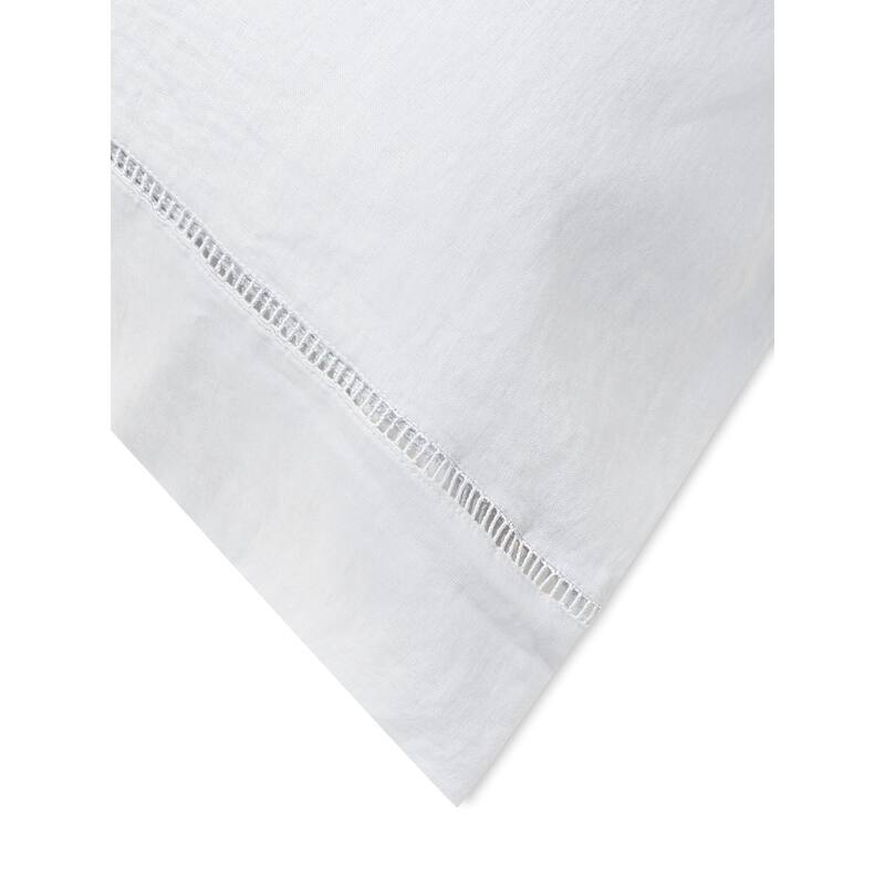 Belgian Flax Linen Collection Ladder Hemstitch Pillowcases/Euro Shams