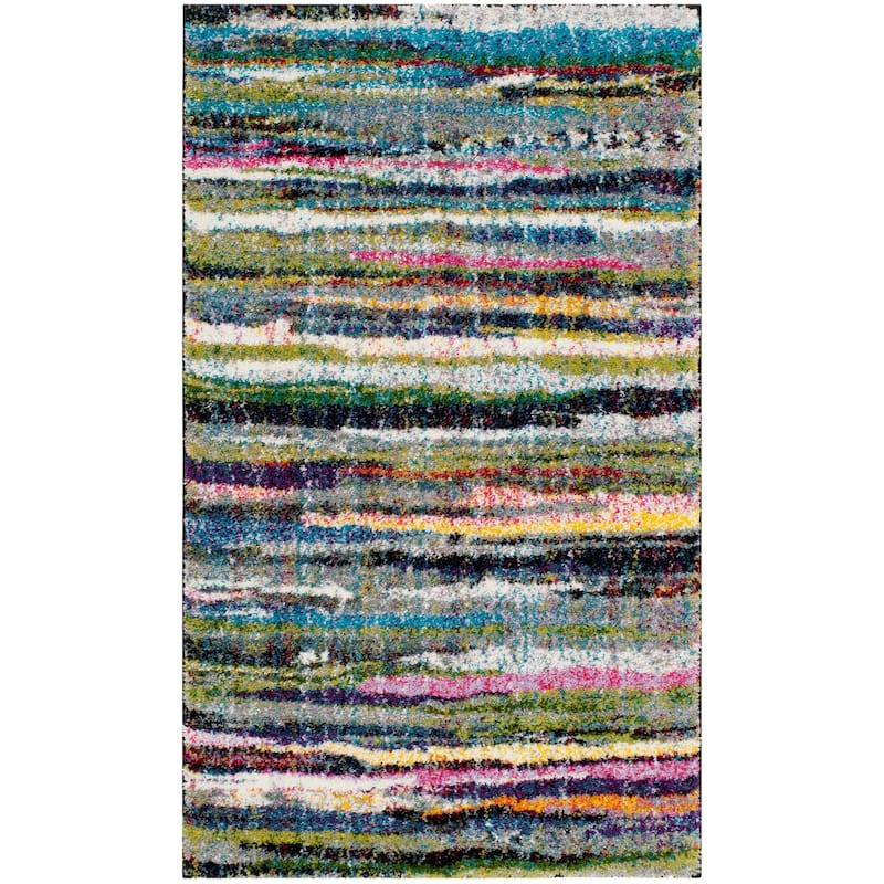 SAFAVIEH Fiesta Shag Dafina Stripe Rug - 2'3" x 4' - Multi