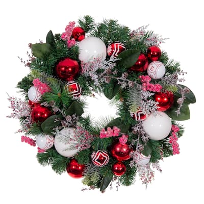 Village Lighting 24 in. Wreath - Nordic