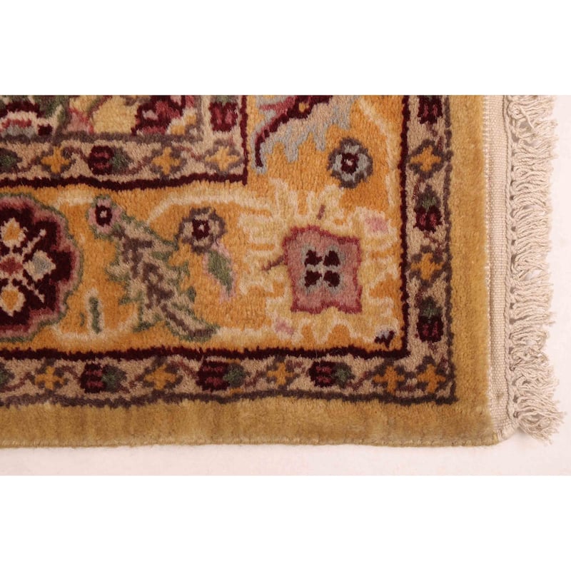 ECARPETGALLERY Hand-knotted Finest Agra Jaipur Light Yellow Wool Rug - 2'6 x 8'2