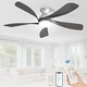 preview thumbnail 9 of 9, 52 Inch Flush Mount 5 Wood Blades Smart Ceiling Fan with Light,Remote and APP Control-Farmhouse,Modern,Contemporary - 52 Inches