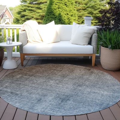 Machine Washable Indoor/ Outdoor Modern Ombre Chantille Rug