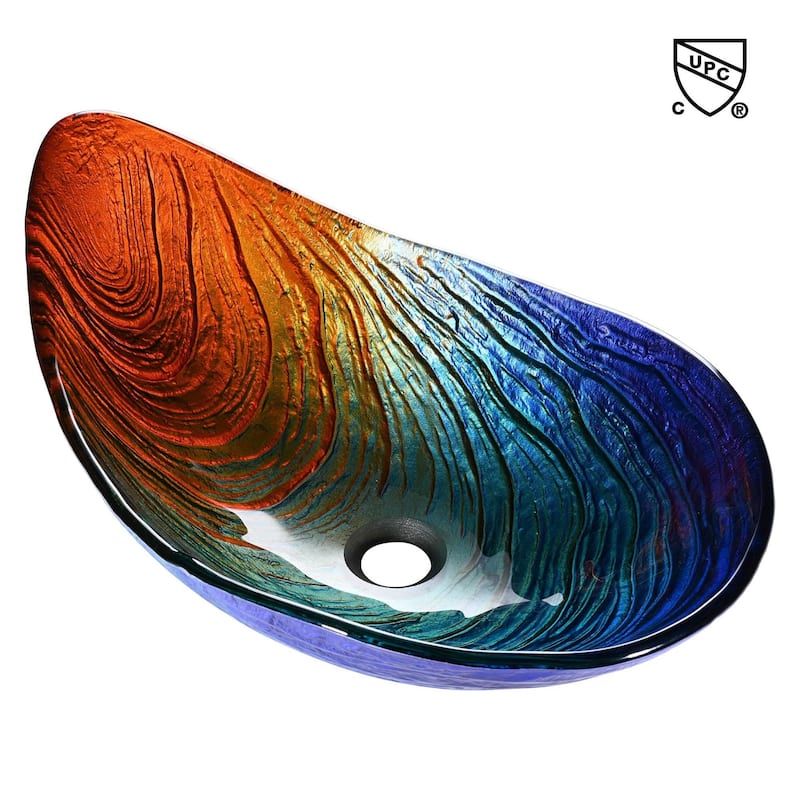 Colorful Leaf Shape Bathroom Sink