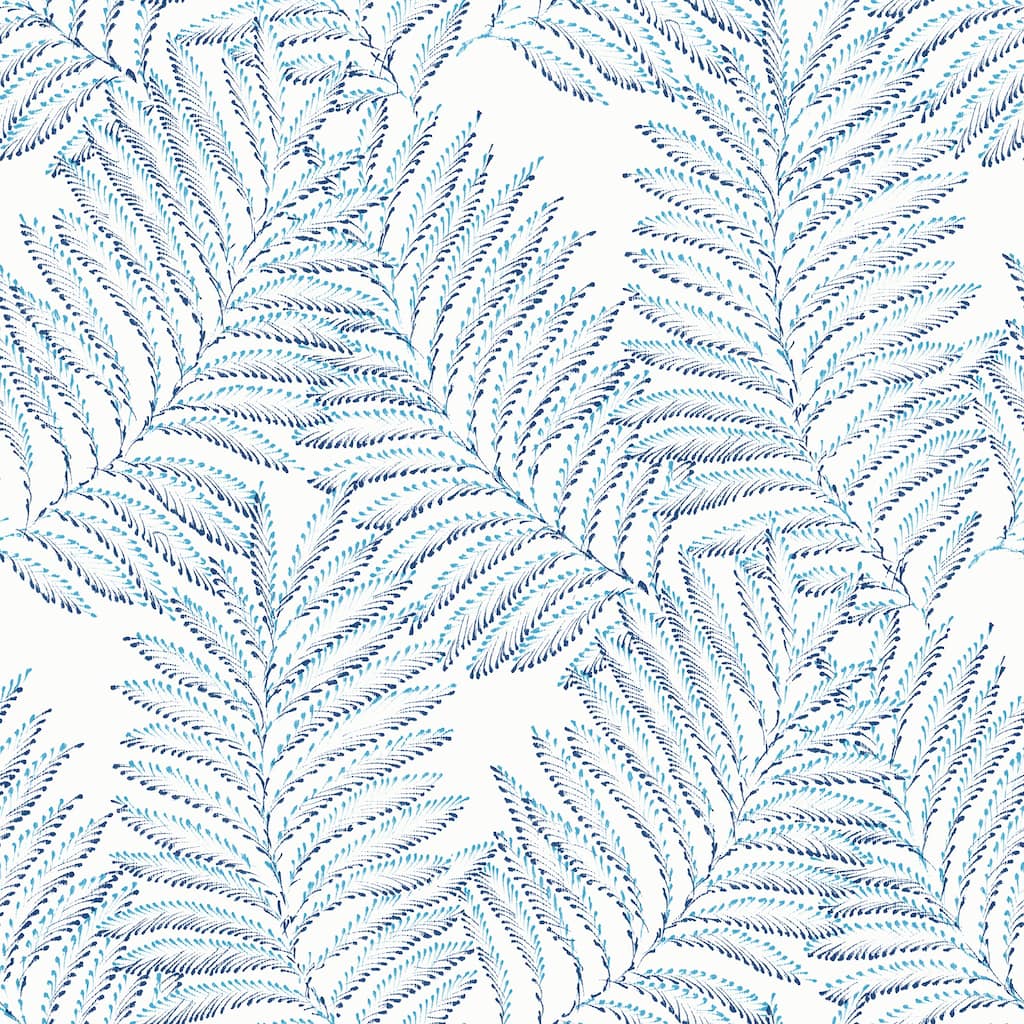 A-Street Prints Finnley Blue Inked Fern Wallpaper
