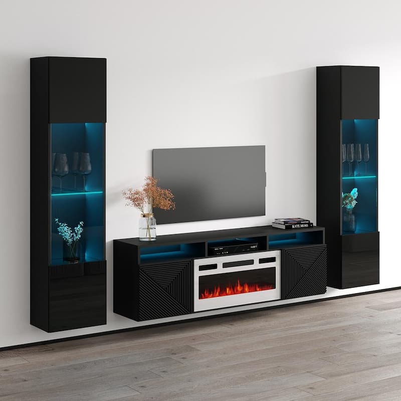 Giza WH-EF Floating Fireplace Entertainment Center