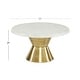 preview thumbnail 7 of 5, Gold Marble Contemporary Cake Stand 7 x 12 x 12 - 12 x 12 x 7Round