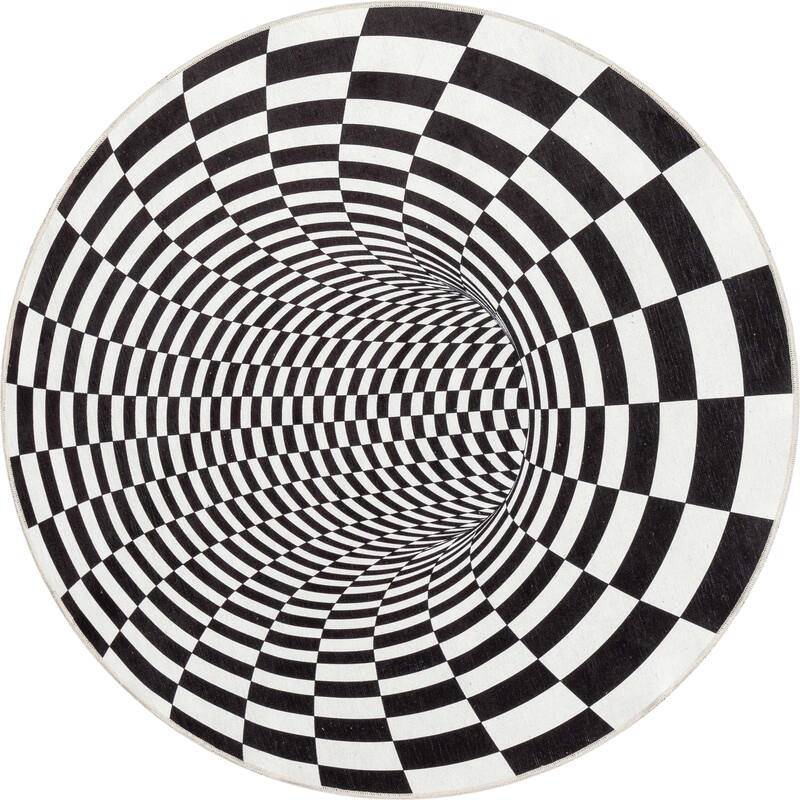 Well Woven Apollo Vortex Novelty Machine Washable Area Rug