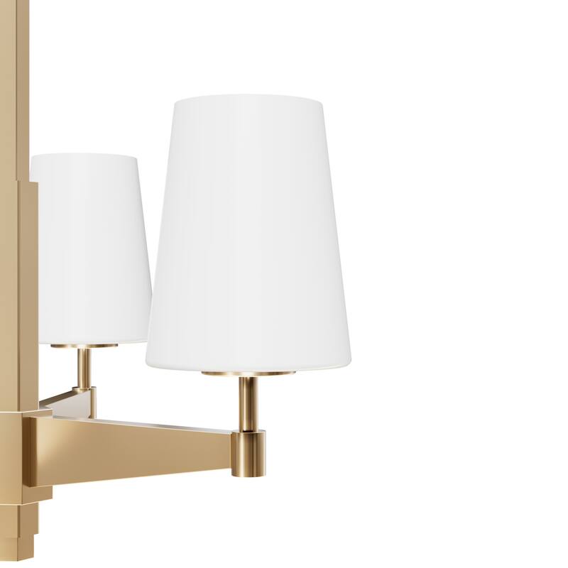 Hunter Nolita Chandelier - Entry, Dining Room, Living Room, Bedroom - Modern, Transitional - Glass Shades