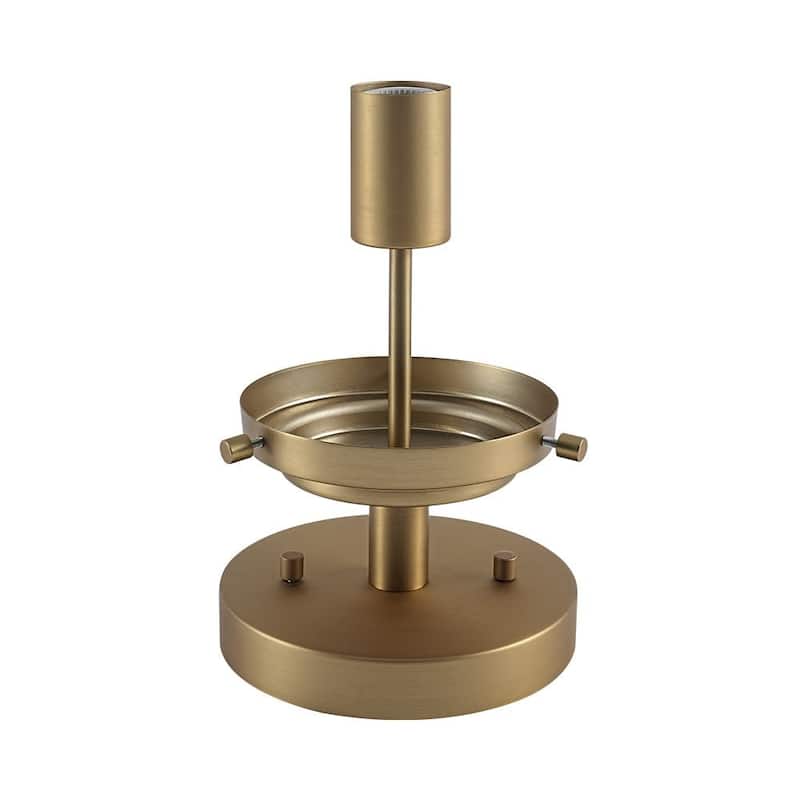 Single-light Mid-century Modern Striped Glass Semi-flush Mount - N/A