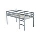 preview thumbnail 7 of 6, Simple Design Rubber Wooden Loft Bed with Ladder, Bed Platform of Strengthened Slats, Twin, Grey
