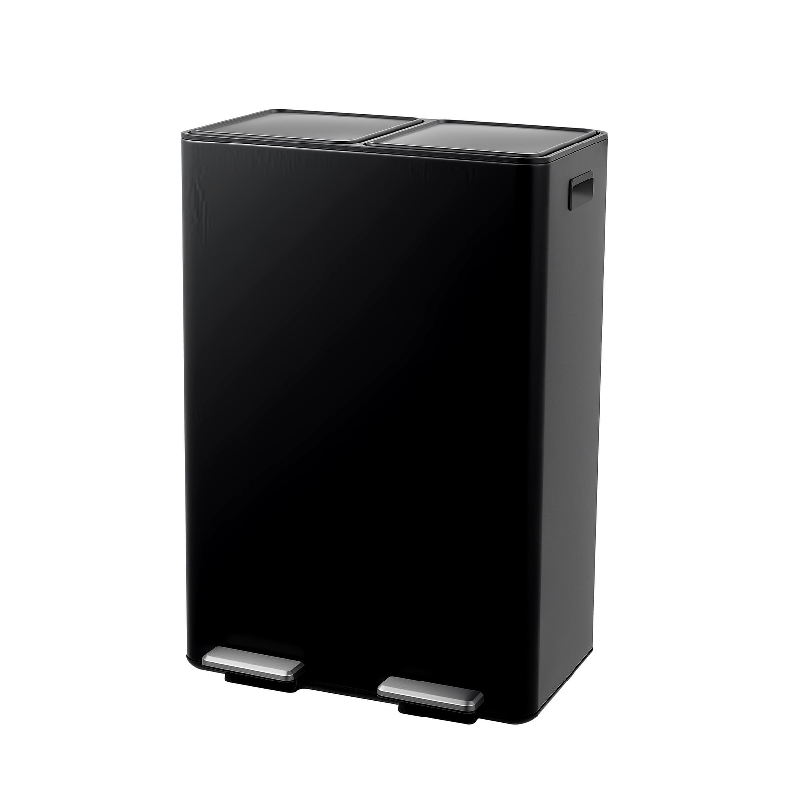 2 x 8 Gallon Dual Compartment Trash Can, Stainless Steel Garbage Can with 2 Soft-Close Lids & 2 Removable Inner Buckets