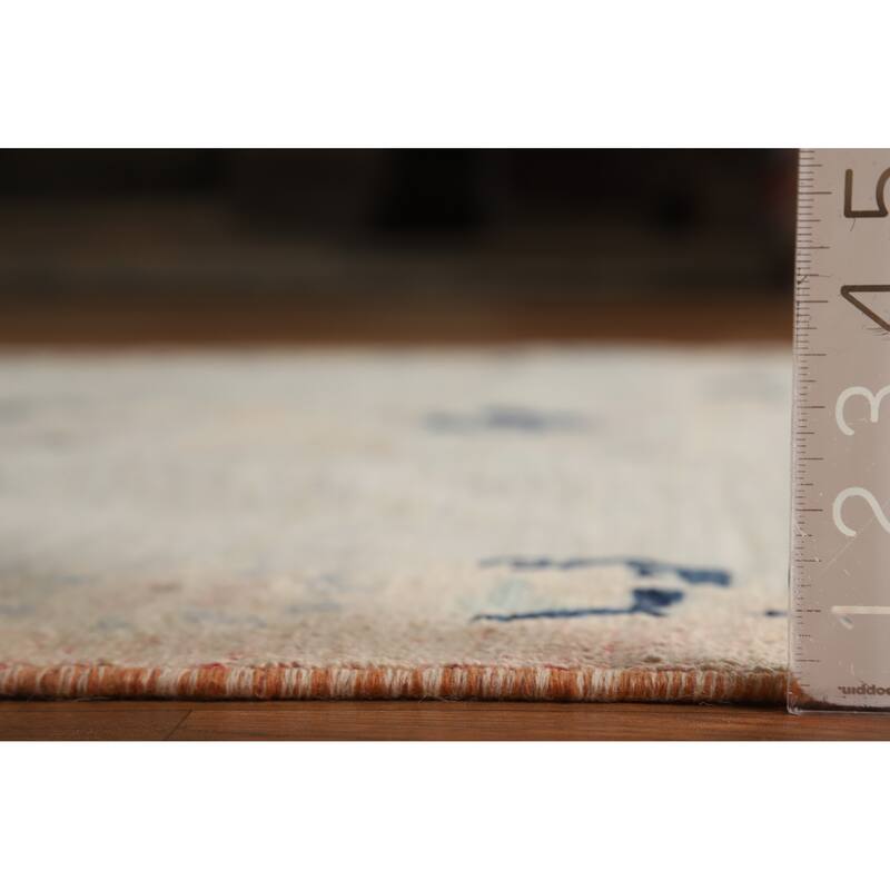 Art Deco Turkish Rug Vegetable Dye Hand-Knotted Wool Carpet - 5'0"x 7'0"