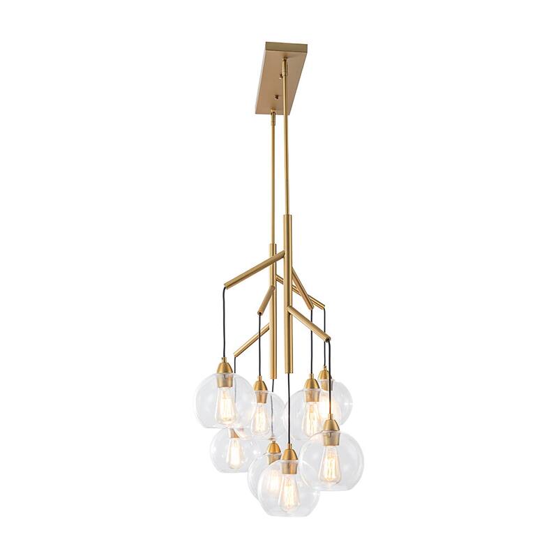 Modern Cluster Glass Bubble Dual Pendant Island Chandelier