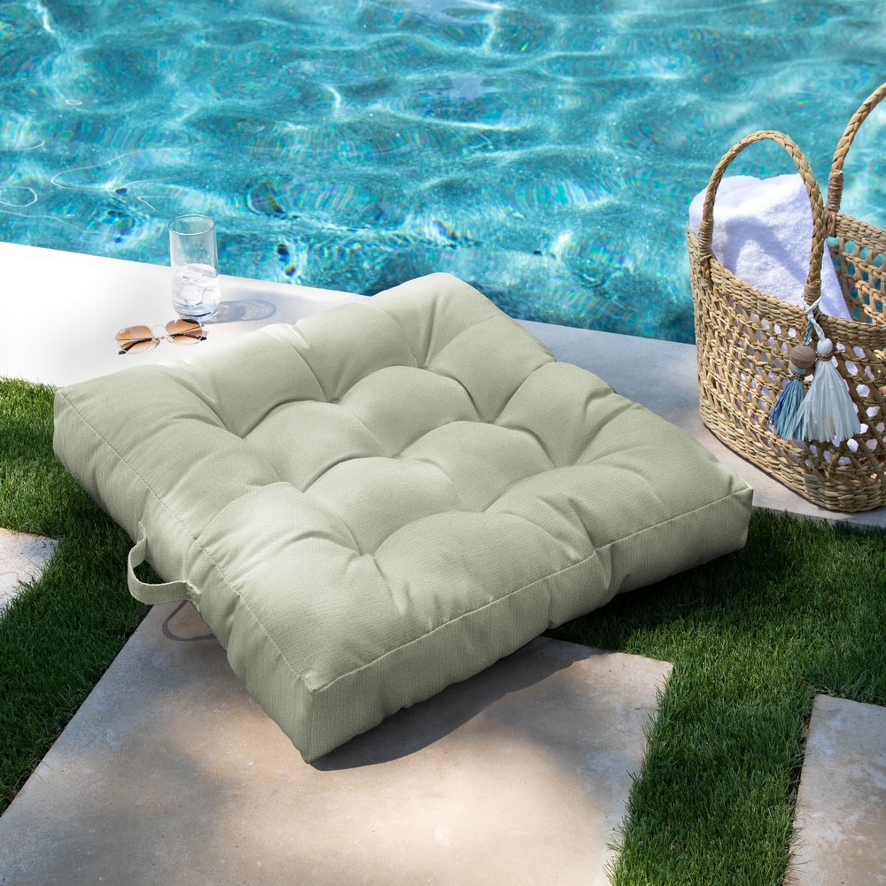 Sorra Home Sunbrella Outdoor Tufted Floor Pillow Single