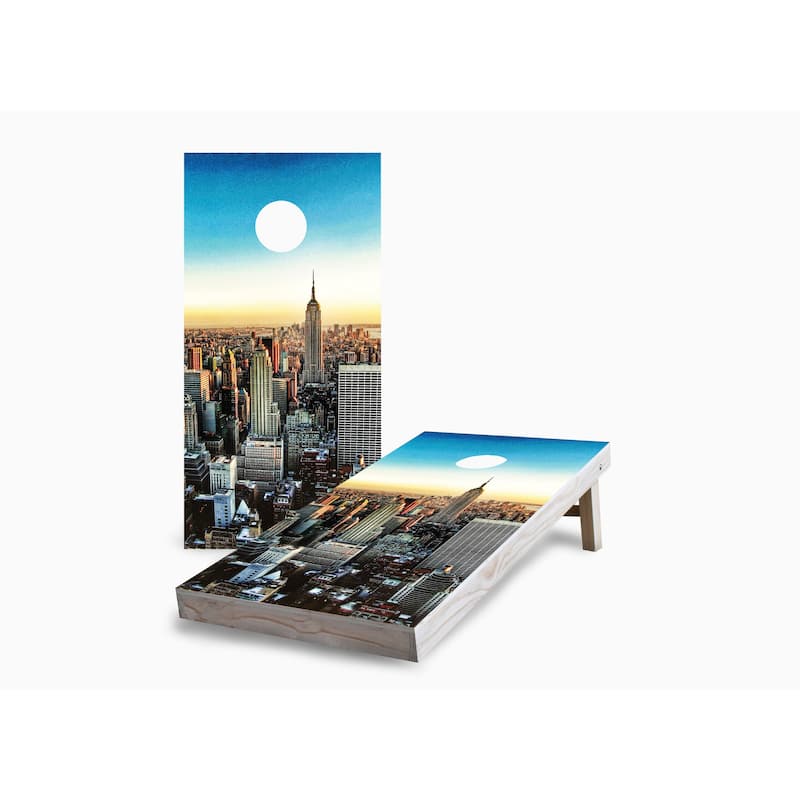 New York City Corn Hole Board Set with Carry Case - 16 Years and Up