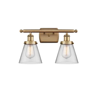 Innovations Lighting 916-2W-11-16 Cone Vanity Cone 2 Light 16" Wide