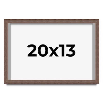 20x13 Shadow Box Frame Brown | 1.125 inches Deep Real Wood Rustic