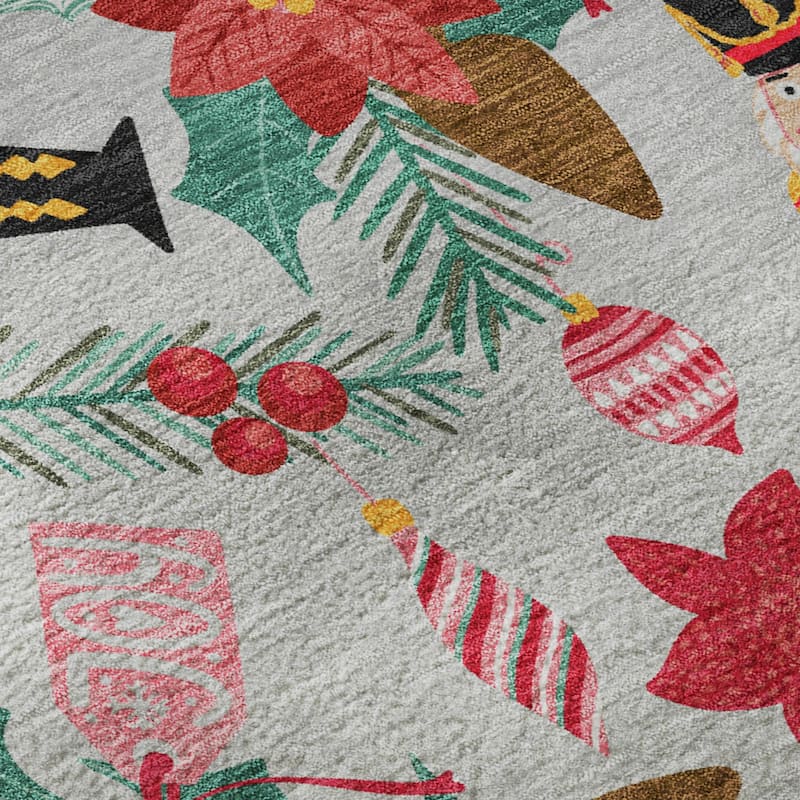 Premium Washable Super Soft Holiday Nutcracker Mayfield Rug
