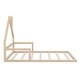preview thumbnail 10 of 18, Full Size Wood Floor Bed with House-Shaped Headboard, Natural Finish for a Playful and Modern Bedroom Look