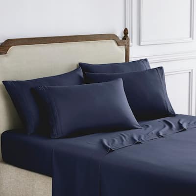 Modern Threads 6-Piece Bed Sheet Set - Ultra Soft Brushed Microfiber, Deep Pocket, Cool & Breathable, Fits 21" Mattress