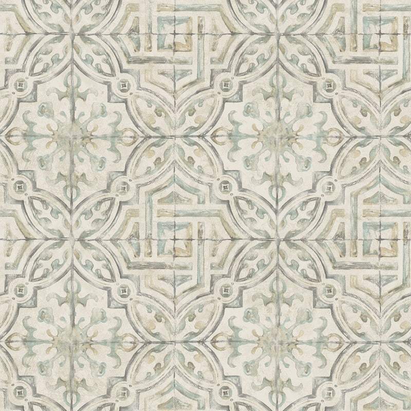 Chesapeake Sonoma Olive Spanish Tile Wallpaper - 20.5in x 396in x 0.025in