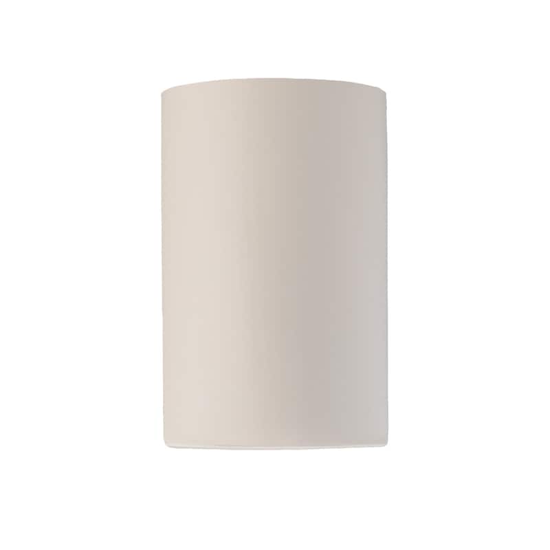 Justice Design Group Ambiance ADA Outdoor Large Ceramic Cylinder Wall Sconce with Open Top & Bottom