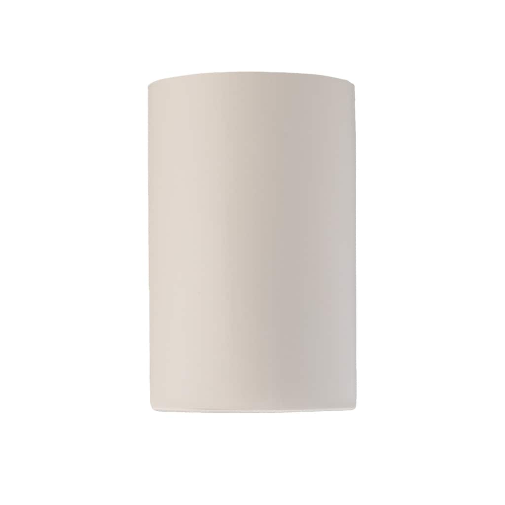 Justice Design Group Ambiance ADA Outdoor Large Ceramic Cylinder Wall Sconce with Open Top & Bottom