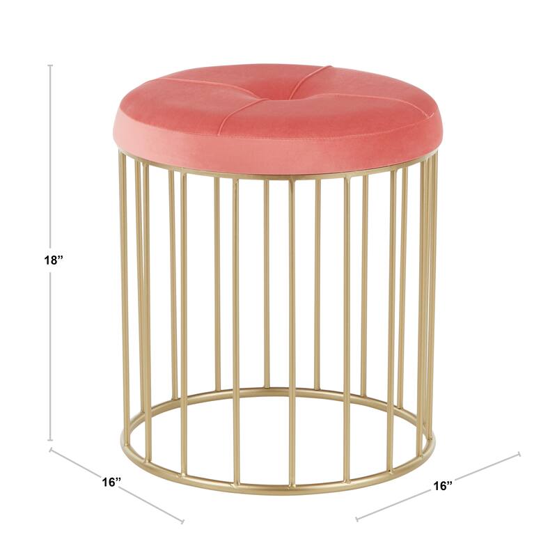 Canary Gold Nesting Ottomans