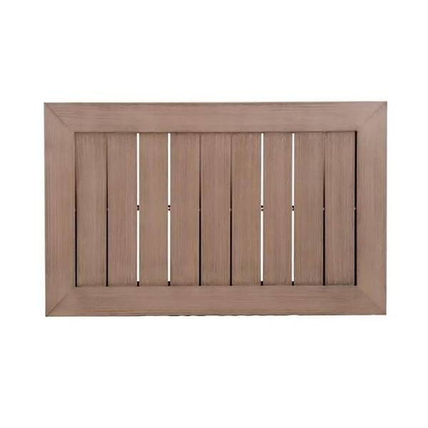 Moda Stylish Aluminum Patio Chat Table With Faux Wood Top Overstock Moda Stylish Aluminum Patio Chat Table With Faux Wood Top Overstock