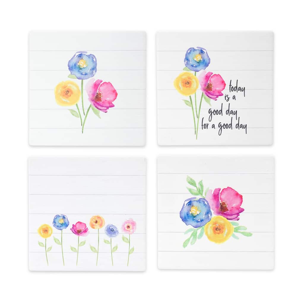 Floral Tile Coaster (Set of 12)