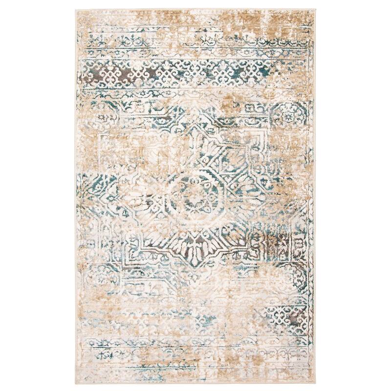 ECARPETGALLERY Machine Woven Zoe Ivory Area Rug - Ivory - 8' x 10' - Rectangle