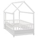 preview thumbnail 19 of 20, Twin Size Pine Wood Floor Bed with House Roof Frame, Fence Guardrails for Kids, Boys and Girls