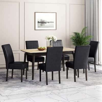 Pertica Upholstered T-Stitch Dining Chairs (Set of 6) by Christopher Knight Home